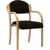 Nautilus Designs Conference Chair Fabric Fixed Armrest Black 110 kg DPA2050/A/BE/BK 630 x 680 x 690 mm