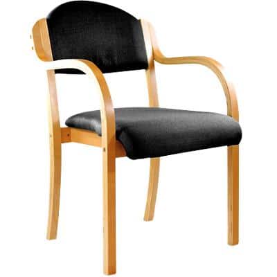 Nautilus Designs Conference Chair Dpa2050/A/Be/Bk Non Height Adjustable Black Beech
