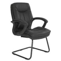 Nautilus Designs Cantilever Chair Real leather Fixed Armrest Black DPA608AV/LBK 690 x 780 x 1,230 mm