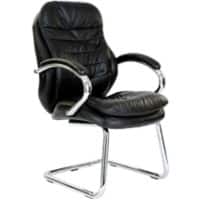 Nautilus Designs Cantilever Chair Real leather Fixed Armrest Black DPA618AV/LBK 687 x 790 x 1,130 mm