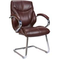 Nautilus Designs Cantilever Chair Real leather Fixed Armrest Brown DPA617AV/BW 700 x 770 x 1,070 mm