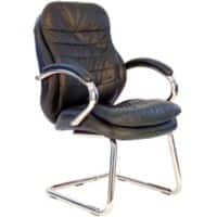 Nautilus Designs Cantilever Chair Real leather Fixed Armrest Brown DPA618AV/BW 687 x 790 x 1,130 mm