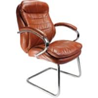 Nautilus Designs Cantilever Chair Real leather Fixed Armrest DPA618AV/TN 687 x 790 x 1,130 mm