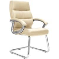 Nautilus Designs Cantilever Chair Plastic Fixed Armrest Cream BCP/T401/CM 650 x 760 x 1,065 mm