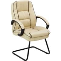 Nautilus Designs Cantilever Chair Real leather Fixed Armrest Cream DPA609AV/LCM 710 x 770 x 1,020 mm