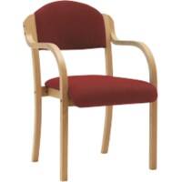 Nautilus Designs Conference Chair Fabric Fixed Armrest Wine 110 kg DPA2050/A/BE/WN 630 x 680 x 690 mm