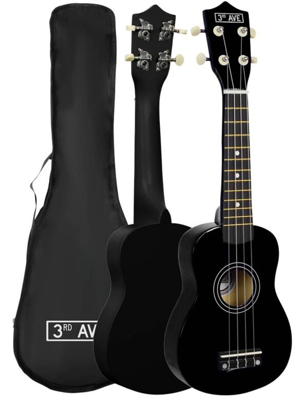3rd Avenue Soprano Ukulele Black Set