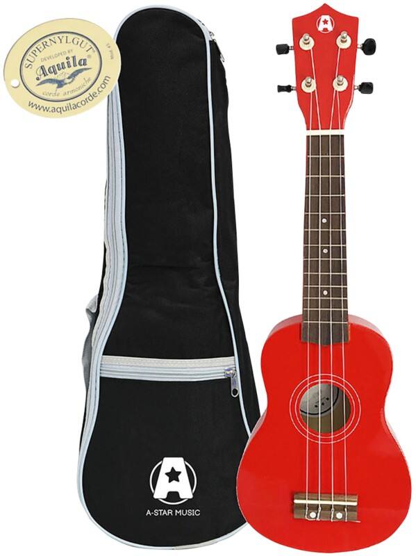 A-Star Rocket Series Ukulele Soprano Red