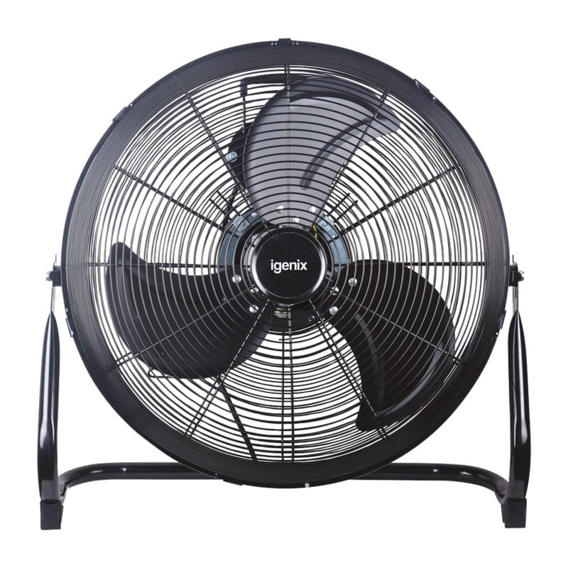 igenix Floor Fan Main 3 Speeds 54 cm Black DF1800BL 45.7 cm