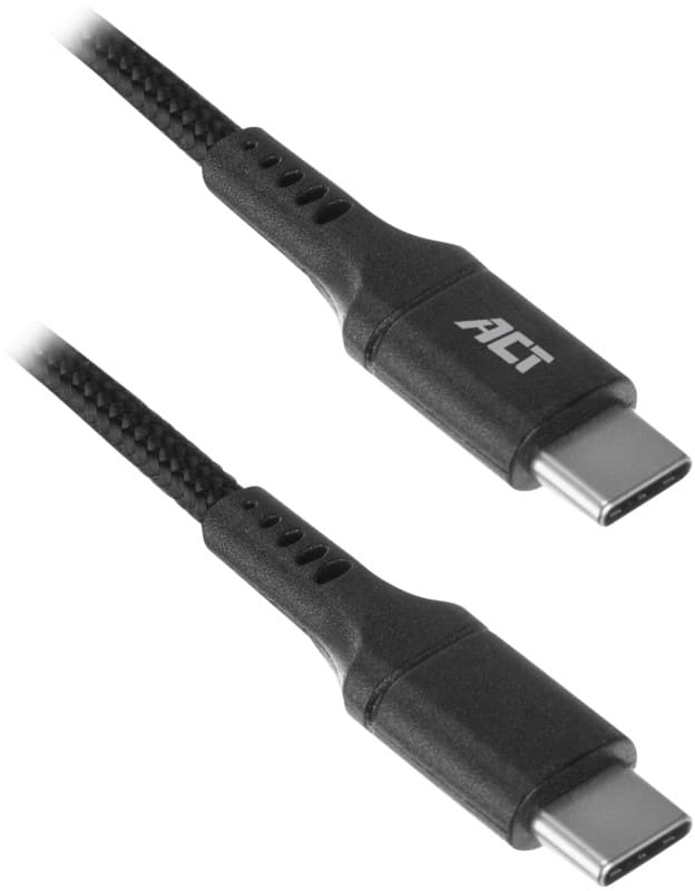 ACT USB Cable 2.0 USB-C Male 1 m Black