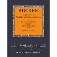 ARCHES 310 x 230 mm Watercolour Pad White 300 gsm 12 Sheets