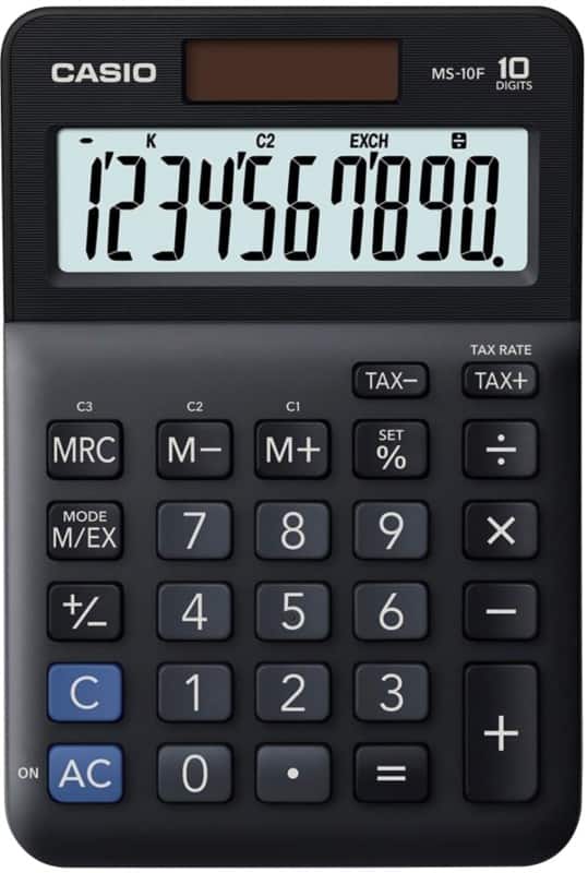 CASIO Destop Calculator MS-10F 10-Digit Black