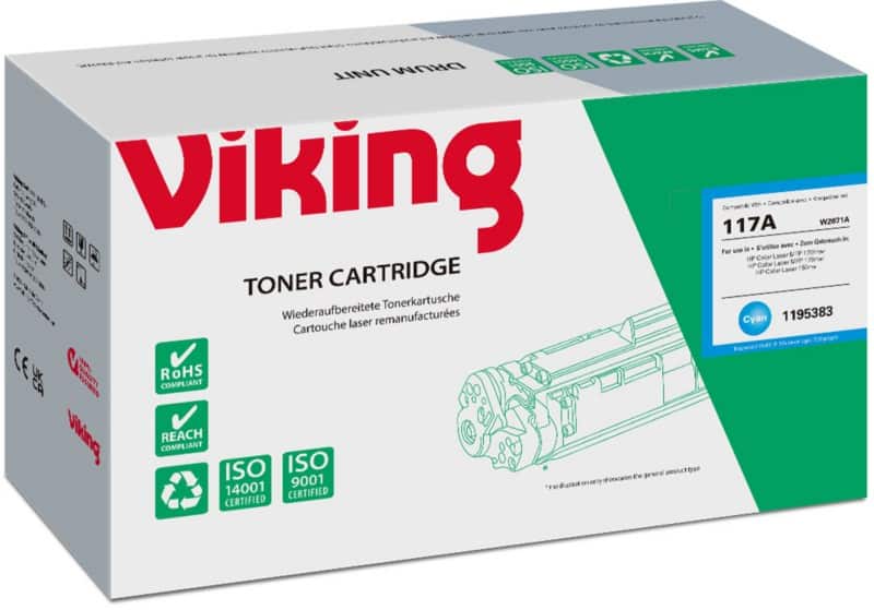 Viking 117A Compatible HP Toner Cartridge W2071A Cyan