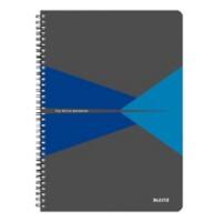 LEITZ Office Wirebound Notebook A4 Ruled PP (Polypropylene) Blue Perforated Pack of 5