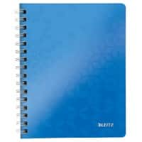 LEITZ Wow Wirebound Notebook A5 Ruled Blue Pack of 6