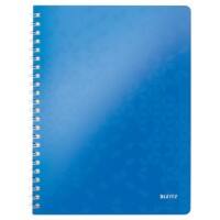 LEITZ Wow Wirebound Notebook A4 Ruled Blue Pack of 6