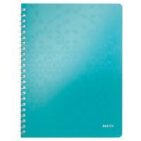 LEITZ Wow Wirebound Notebook A4 Ruled Ice blue Pack of 6