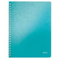 LEITZ Wow Wirebound Notebook A4 Ruled Ice blue Pack of 6