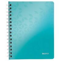 LEITZ Wow Wirebound Notebook A5 Ruled Ice blue Pack of 6