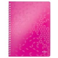 LEITZ Wow Wirebound Notebook A4 Ruled Pink Pack of 6
