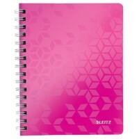 LEITZ Wow Wirebound Notebook A5 Ruled Pink Pack of 6