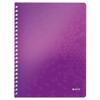 LEITZ Wow Wirebound Notebook A4 Ruled Purple Pack of 6