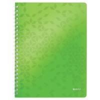 Leitz Wow Notebook A4 Ruled Wirebound Green 80 Sheets