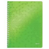LEITZ Wow Wirebound Notebook A4 Ruled Green