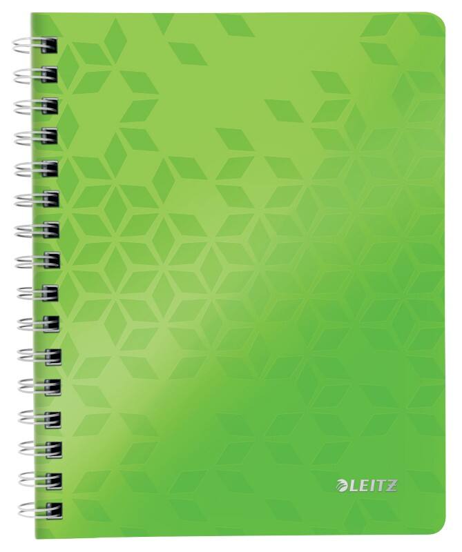 LEITZ Wow Wirebound Notebook A5 Ruled Green