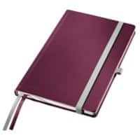 LEITZ Notebook A5 Ruled Paper Garnet Red Not perforated 80 Pages Pack of 5