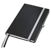 LEITZ Style Casebound Notebook A5 Paper Satin Black 80 Pages Pack of 5