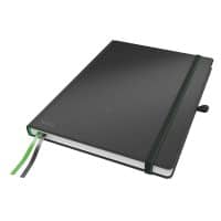 LEITZ Casebound Notebook A4 Squared Paper Black 80 Pages Pack of 6