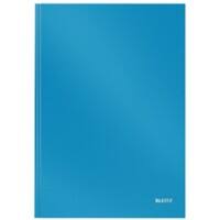 LEITZ Casebound Notebook A4 Ruled Paper Light Blue Not perforated 80 Pages Pack of 6