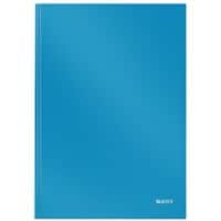 LEITZ Casebound Notebook A4 Ruled Paper Light Blue Not perforated 80 Pages Pack of 6