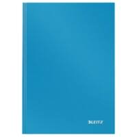 LEITZ Solid Casebound Notebook A5 Ruled Paper Light Blue Not perforated 80 Pages Pack of 6