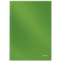 LEITZ Solid Casebound Notebook A4 Ruled Paper Light Green Not perforated 80 Pages Pack of 6