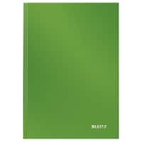 LEITZ Solid Casebound Notebook A5 Ruled Paper Light Green Not perforated 80 Pages Pack of 6