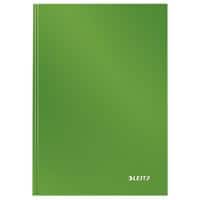 LEITZ Solid Casebound Notebook A5 Ruled Paper Light Green Not perforated 80 Pages Pack of 6