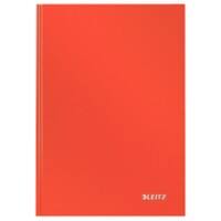 LEITZ Solid Casebound Notebook A5 Ruled Paper Light Red Not perforated 80 Pages Pack of 6