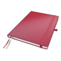 LEITZ Casebound Notebook A4 Ruled Paper Red Not perforated 80 Pages Pack of 6