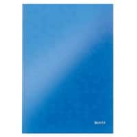LEITZ Wow Notebook A4 Ruled Paper Blue Not perforated 80 Pages Pack of 6