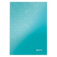 LEITZ Wow Notebook A5 Ruled Paper Ice Blue Not perforated 80 Pages Pack of 6