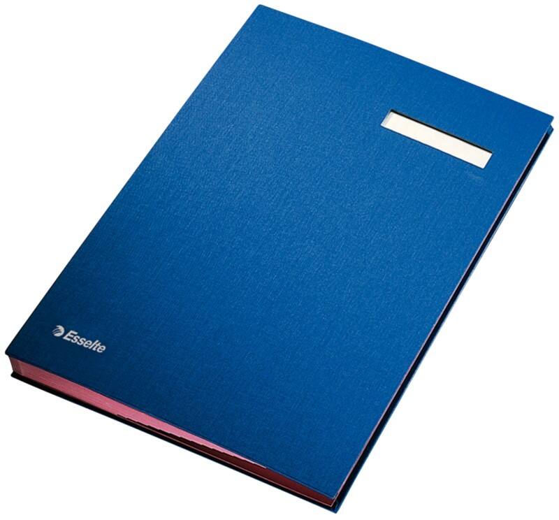 Esselte Signature Book Hardboard PP Foil Blue