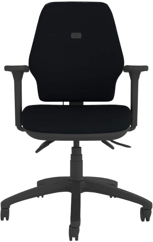 Energi-24 HB Ergonomic Office Chair Permanent Contact Fabric Height-Adjustable Armrest Black 150 kg CT770/AA1D/SL/IL/BK