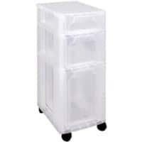 Really Useful Storage Box Slimline 21L Transparent Polypropylene 620 x 240 x 300mm