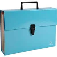 Exacompta Aquarel Expanding File 18 Pockets A4 Cardboard Blank Pastel Blue 56762E