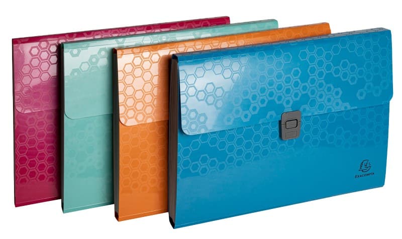 Exacompta Expanding File Maïa N/A Assorted A4 PP (Polypropylene) Blank Assorted Pack of 4