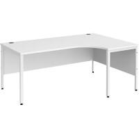 Dams International Right Hand Ergonomic Desk MB18ERWHWH 1,800 x 1,200 x 725 mm