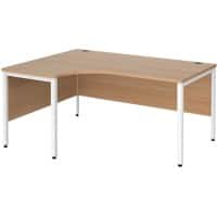 Dams International Left Hand Ergonomic Desk MB16ELWHB 1,600 x 1,200 x 725 mm