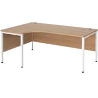 Dams International Left Hand Ergonomic Desk MB18ELWHB 1,800 x 1,200 x 725 mm